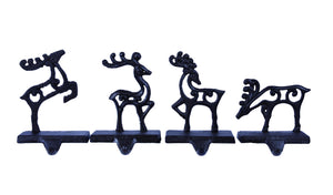 Rustic Metal Deer Stocking Holder