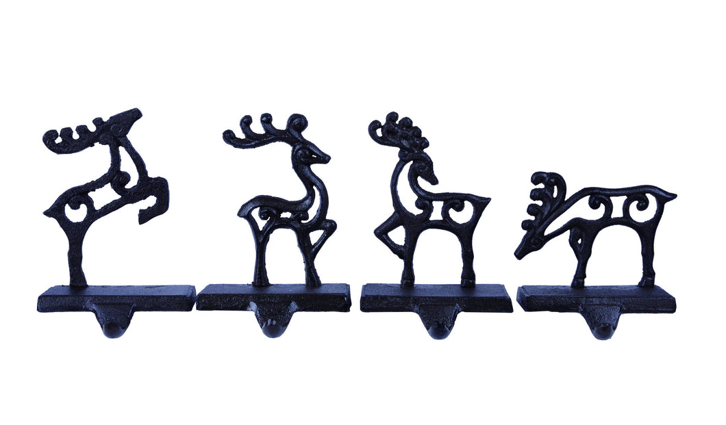 Rustic Metal Deer Stocking Holder