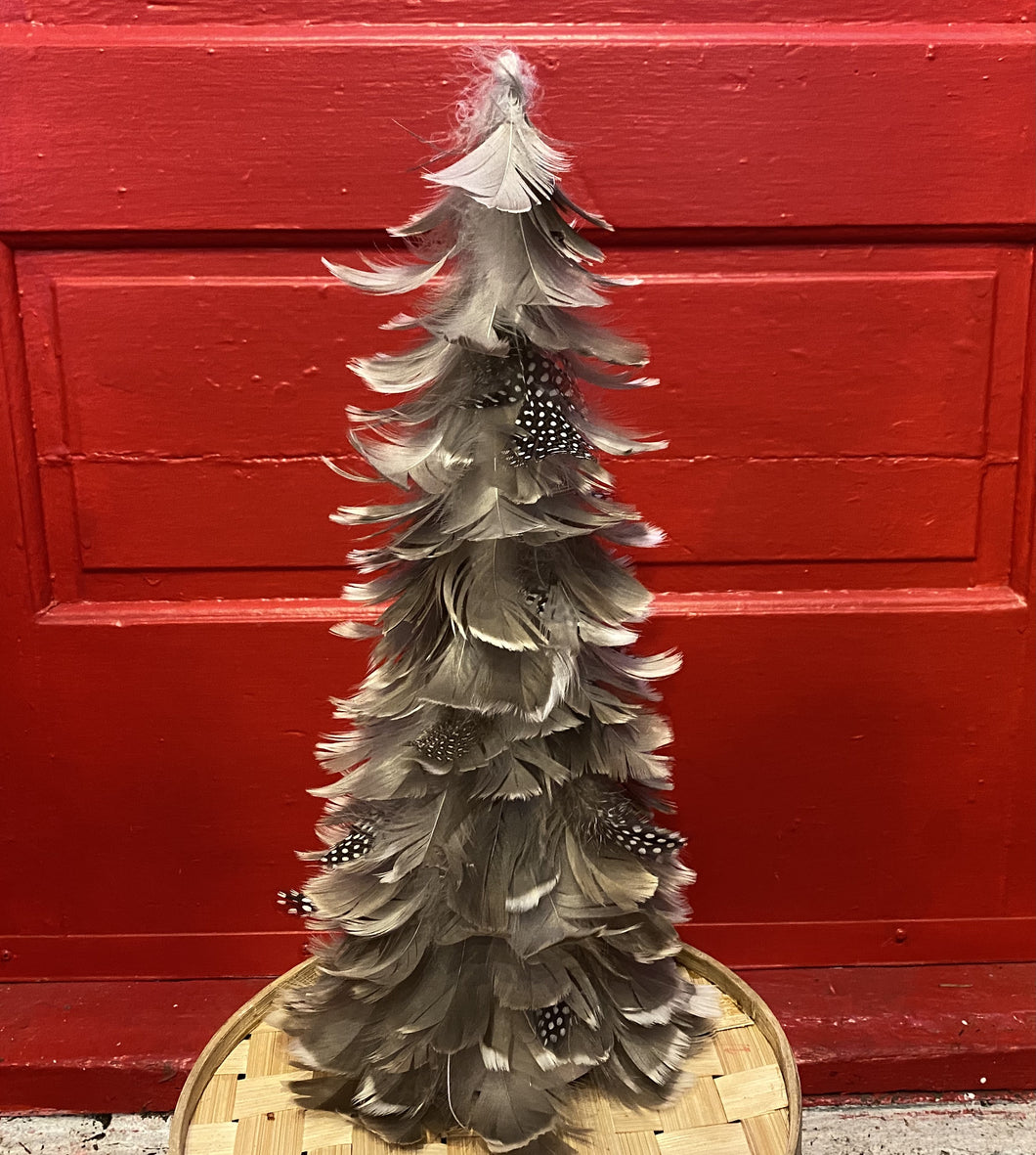 White or grey feather tree large