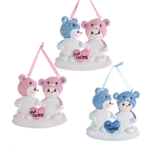 Babies First Christmas Ornament for Twins