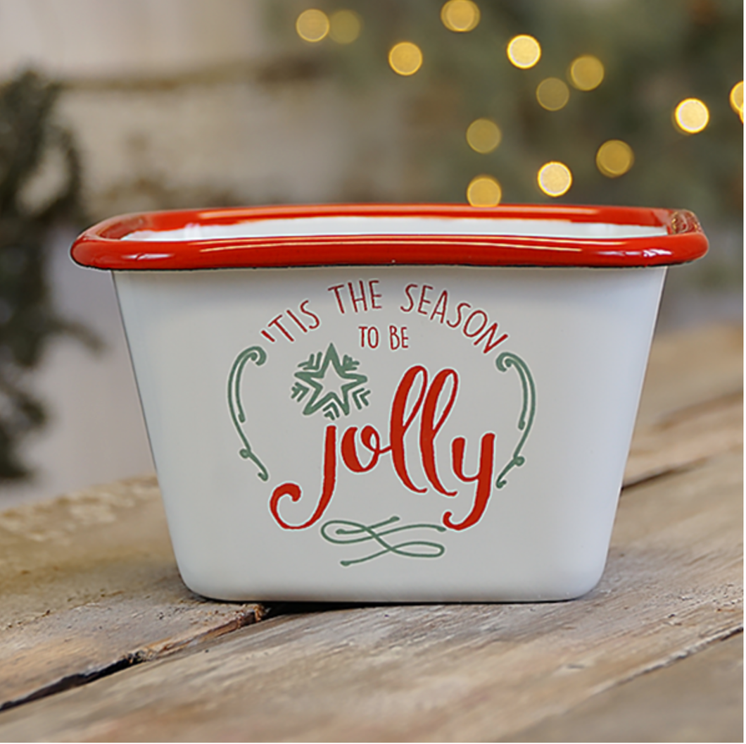 Vintage Tis The Season To Be Jolly Tin