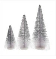 Silver Ombre Bottle Brush Trees