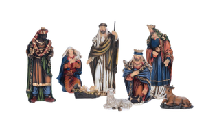Jewel Tone Nativity set of 8