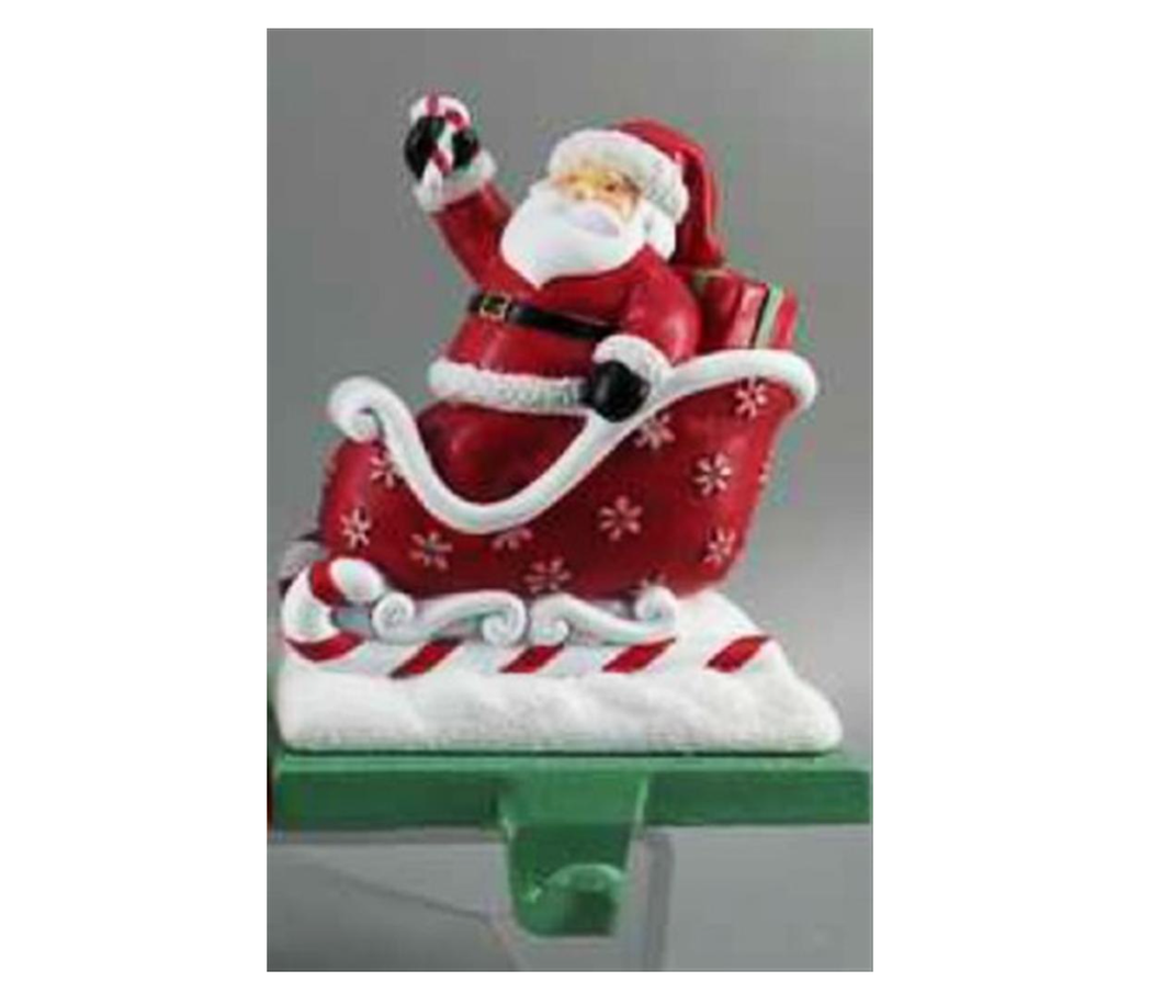 Santa in Sleigh Stocking Holder