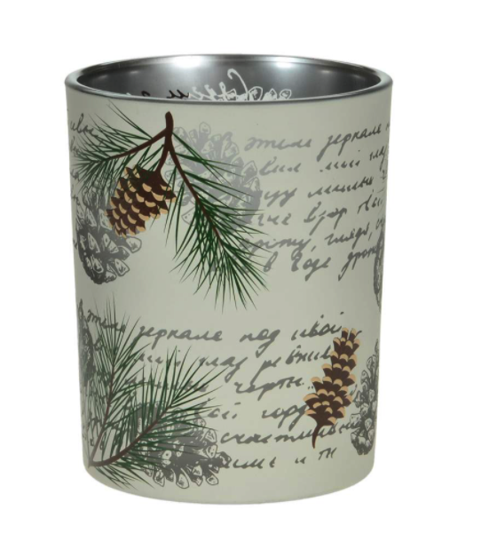 Pinecone & Silver Votive