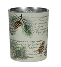 Pinecone & Silver Votive