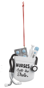 Nurse Pocket Ornament - Nurses Call The Shots