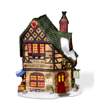 E. Tipler, Agent for Wines and Spirits Dickens Village D56 Building
