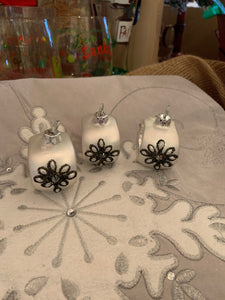 Glass Silver Napkin and Place Holders - set of 6