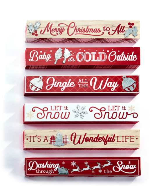 Red Christmasy Long Desk Block