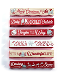 Red Christmasy Long Desk Block