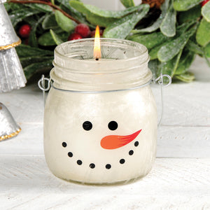 Snowman Head Scented Candle (twisted peppermint)