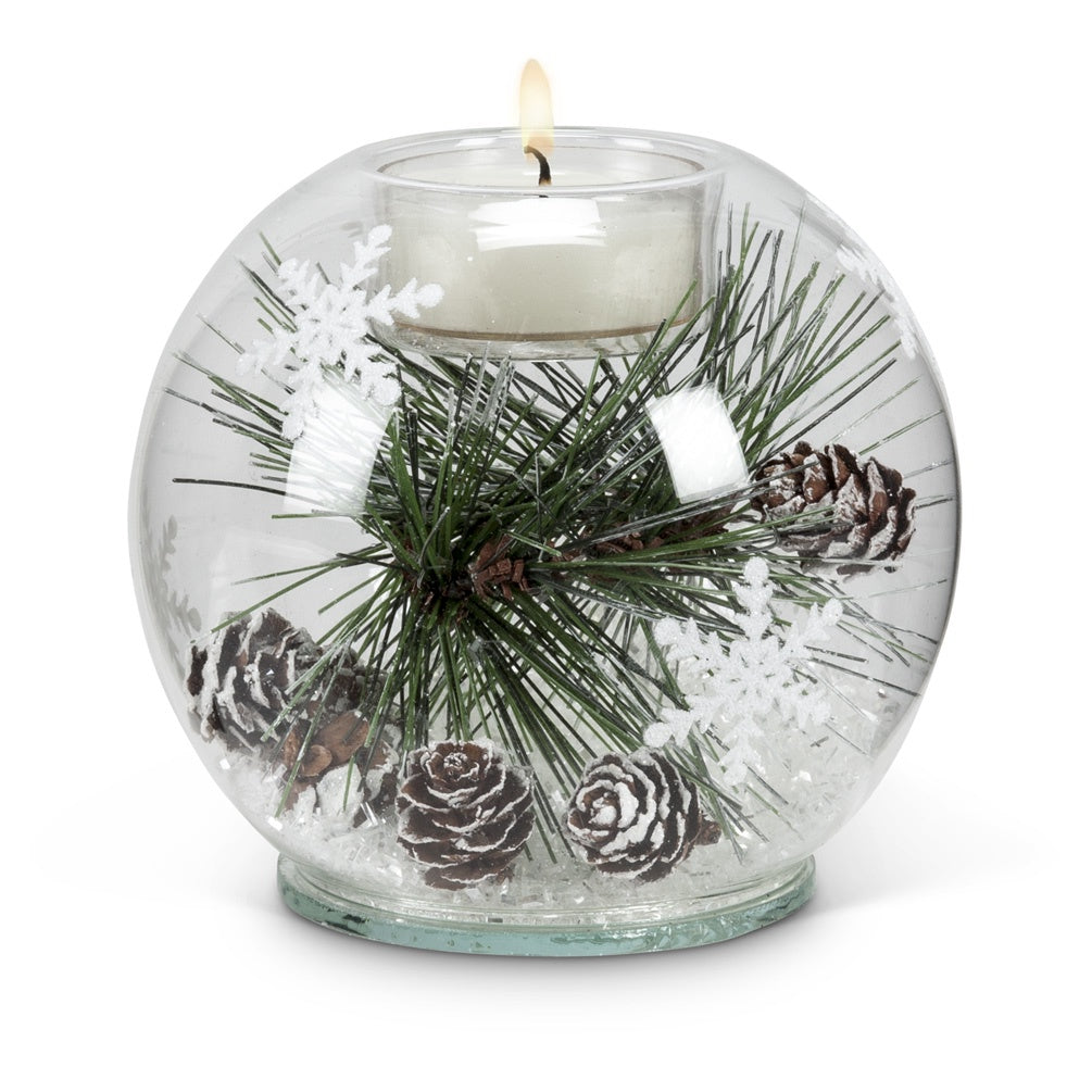 Pine Bough Snow Votive