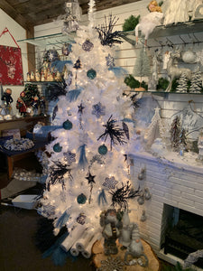 Blue Wooden Dangly Ornaments