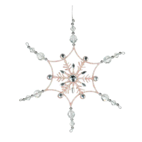 Pink Snowflake Ornament