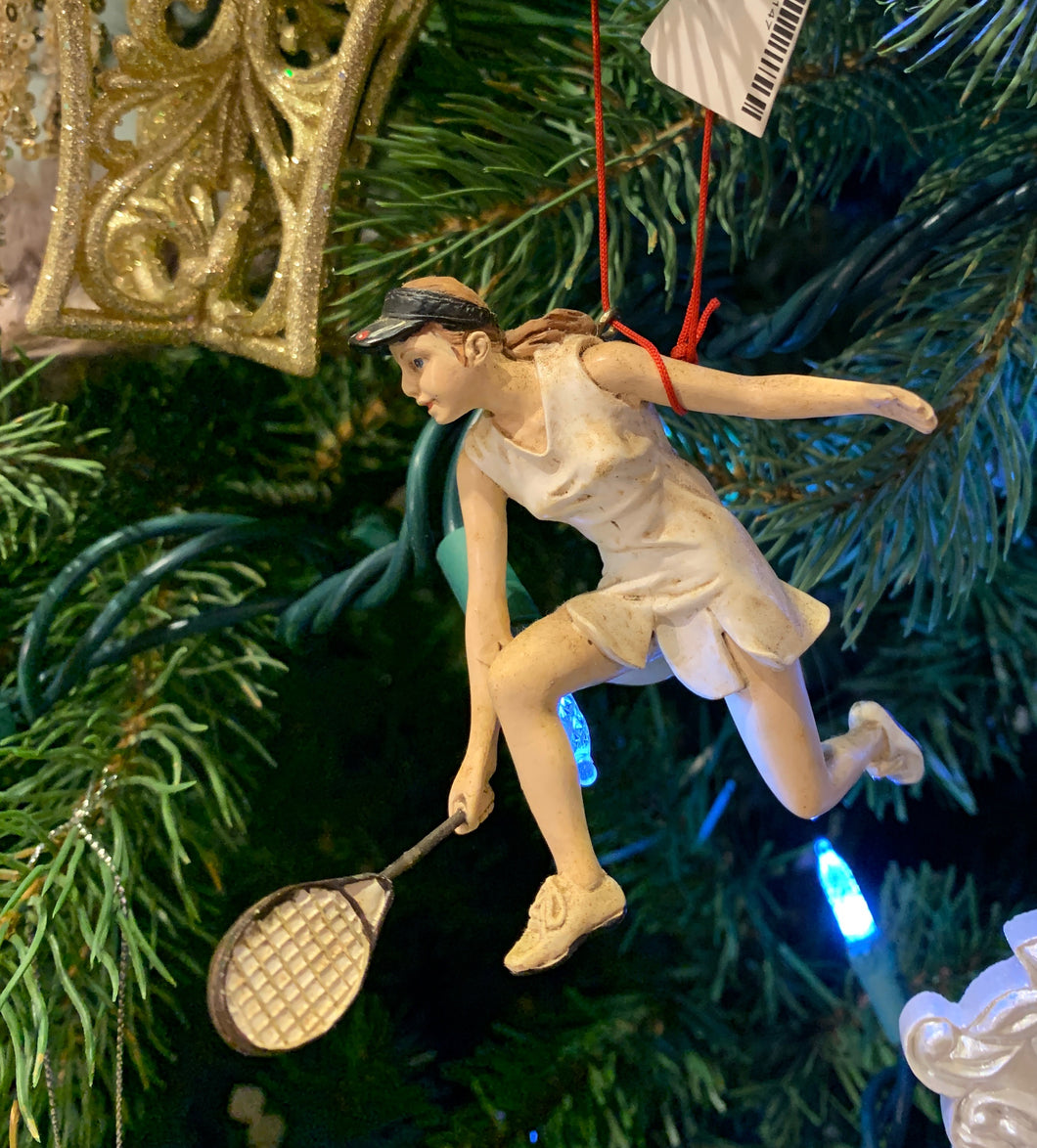 Vintage Tennis Woman Ornament