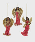 Red & Gold Black Angel Ornament