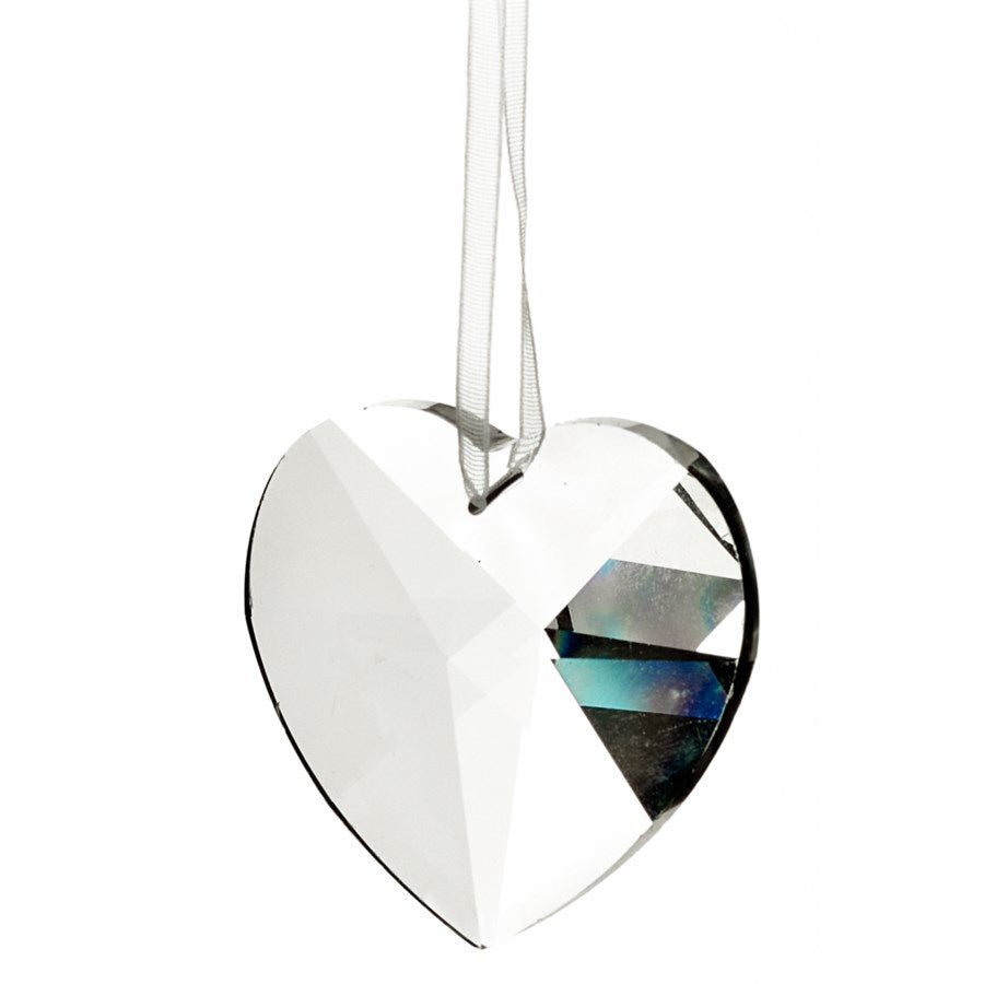 Clear Crystal Heart Ornament