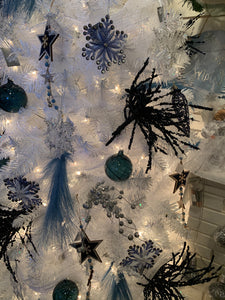 Blue Wooden Dangly Ornaments