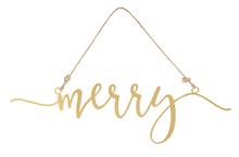 Load image into Gallery viewer, Large Gold Script Ornament
