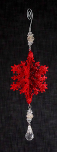 Red Glitter Snowflake