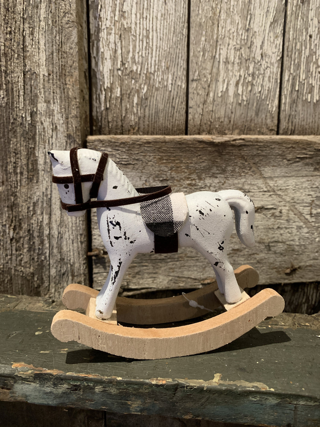 Whitewashed Rocking Horse