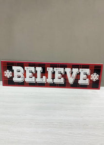 Large Red Believe Sign (40")