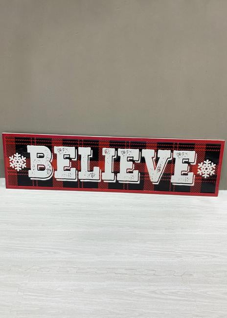 Large Red Believe Sign (40