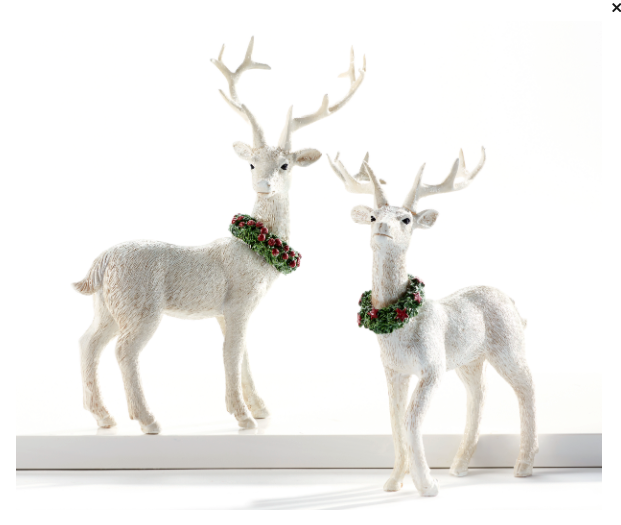 White Reindeer Figurine