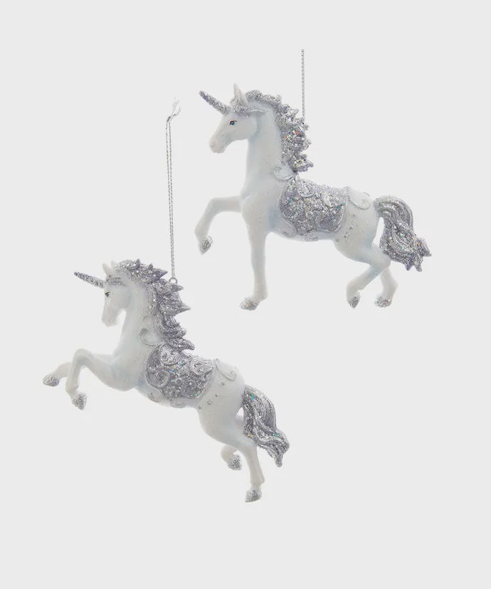 Icy Periwinkle Unicorn Ornament
