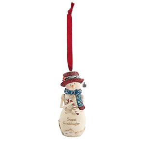 Sweet Granddaughter Birchhearts Snowman Ornament