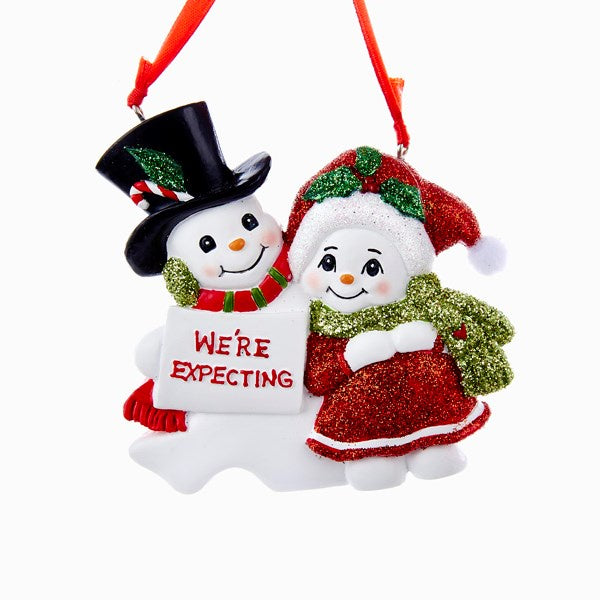 We’re Expecting Snowman Ornament