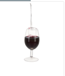 Merry Merlot Wine Glass Ornament