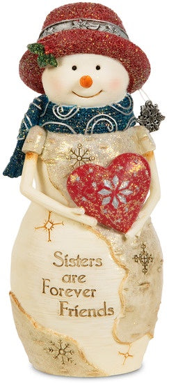 Birchhearts "Sisters Are Forever Friends" Snowman Figurine