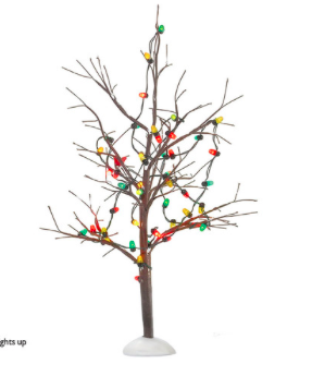 Lighted Christmas Bare Branch Tree D56 Village Accessory