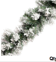 Flocked Garland 9'L