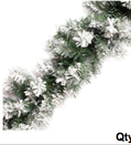 Flocked Garland 9'L