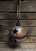 Rustic Brown Metal Jingle Bell 9 inch