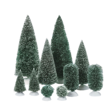 Bag o Frosted Topiaries (set of 10) D56 Village Accessory
