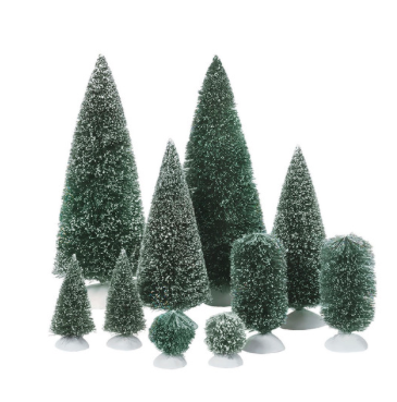 Bag o Frosted Topiaries (set of 10)