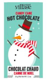 White Candy Cane Snowman Hot Chocolate