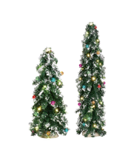 Load image into Gallery viewer, Festive Mountain Pine Trees (lit)
