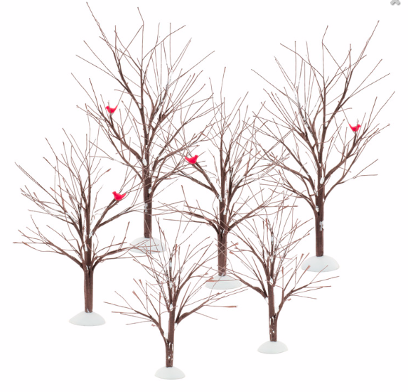 Bare Branch Trees (set of 6) D56 Village Accessory