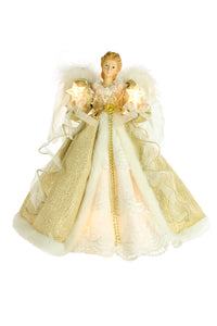 Gold 14" Lit Modern Angel Tree topper