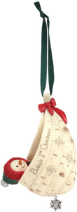 Baby's First Christmas Birchhearts Snowman Ornament