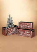 Red Vintage Christmas Crates - 3 styles