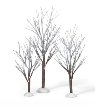 First Frost Trees (set of 3) D56 Village Accessory