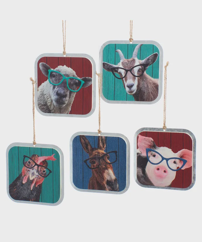 Four eyed Farm Animal Ornament