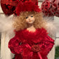 9” Burgundy Angel Tree Topper