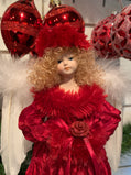 9” Burgundy Angel Tree Topper